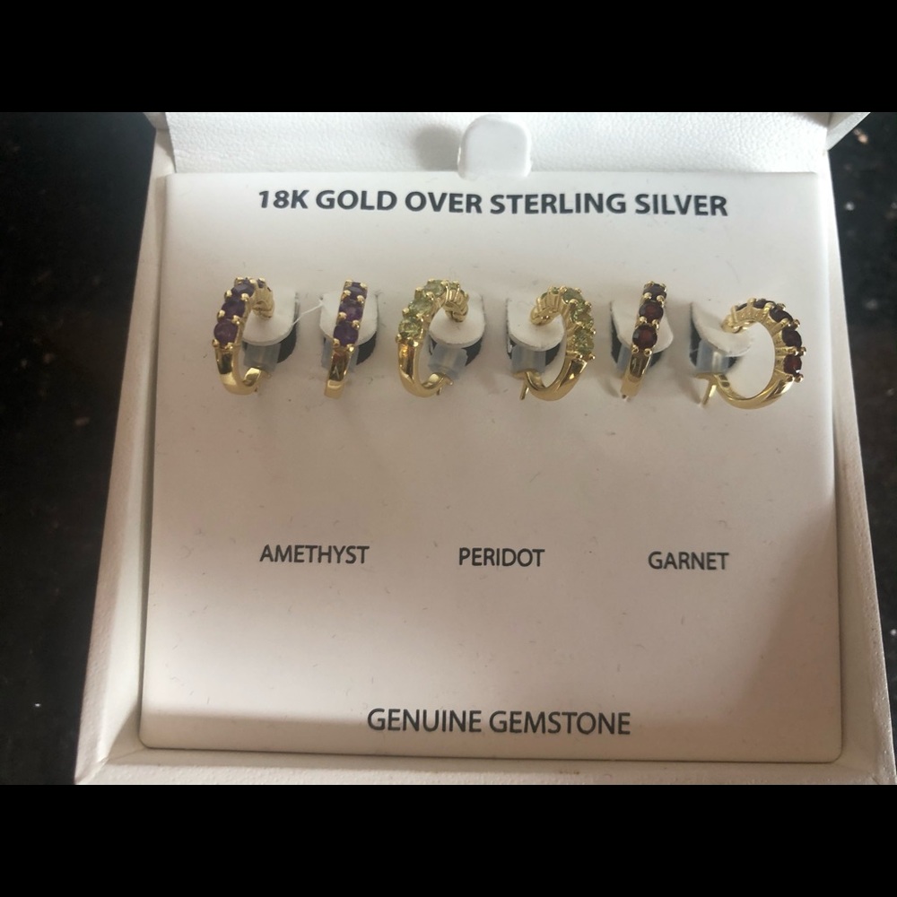 R.H. Macy & Co. Gemstone Earrings NWT